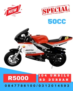 POCKET BIKE 3 WHEELS  49CC    SPECIAL   XXX MOTOCYCLE  WE OPEN  SUNDAY  104 UMBILO RD DURBAN