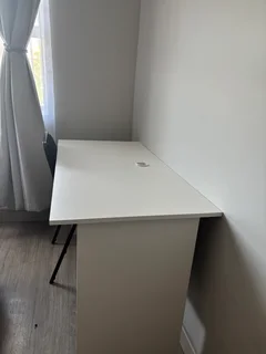 White wood office table