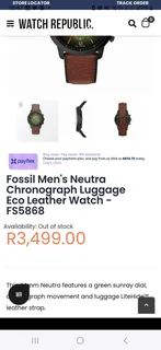 Fossil Men&#39;s Neutra Chronograph Luggage Eco Leather Watch