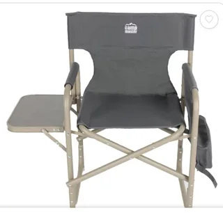 Camp Master chair with side tables