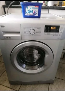 Silver Defy front loader washing machine