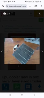 Cpu cooler new in box never been used and no longer required It is a Cooler Master Hyper RR-T4