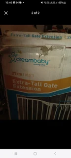 Dreambaby extra tall safetygate extensions model F194W as new never been installed and still boxed.