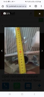 Two brand new never used Opel radiators unsure what model .Selling large one R900 Smaller one R750