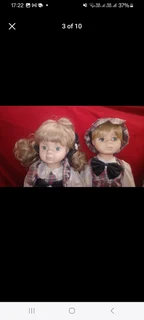 Porcelain Dolls 3 Large this includes a set of twins boy and girl from the USA in 1970&#39;s
