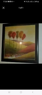 Framed picture in perfect condition nice country scenesize is 83cm x 83cm