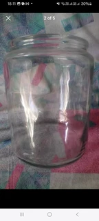 2 x Large Glass Jars with no lids and no cracks and no chips still in good condition and  no lids