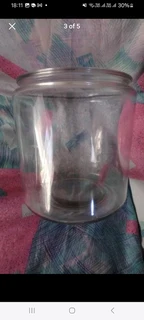 2 x Large Glass Jars with no lids and no cracks and no chips still in good condition and  no lids