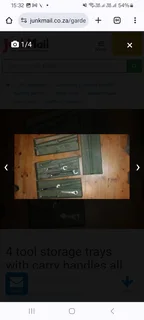 Tool Trays with carry handles x4