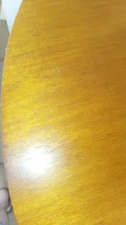 Round wooden table in good condition.Nice wood and polishes up nicely.PLUS Oak chair