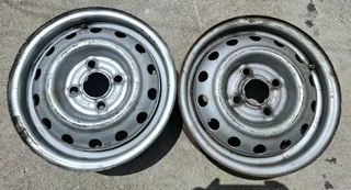 2× 13 Inch 4×100 Steel Rims For Sale R250 EACH!