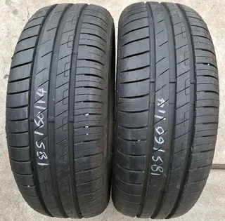 New!!! 2× 185 60 14 Inch Goodyear Efficient Grip Tyres For Sale R1700 Both Fitted And Balanced!!!