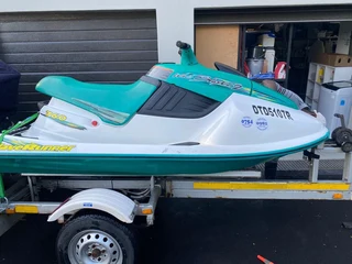 Yamaha WB760 on trailer