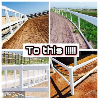 Proudly South African  Horse safe PVC fencing LOCALLY MADE PVC FENCING POSTS AND RAILS, UV