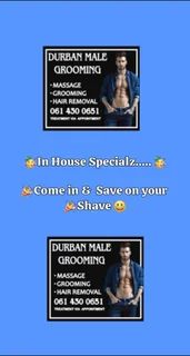 Professional Male Grooming services in Durban North, hair removal treatments, Pelvic hair removal.