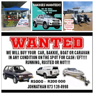 I Buy Cars,Bakkies Cash buyer!