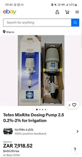 Bargain Buy Tefen mix rite 2.5 series dosing pump and 2 Burkert solenoid valve system...