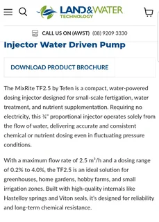 Bargain Buy Tefen mix rite 2.5 series dosing pump and 2 Burkert solenoid valve system...