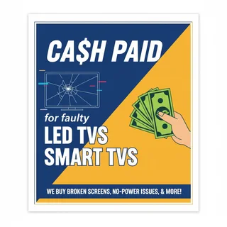 Cash Paid for your Faulty led tvs