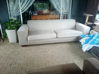 1 x Cream Two Seater couch for sale