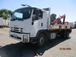 2014 Isuzu FVZ1400 Dropside Truck with Fassi 215 crane