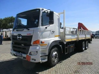 2022 Hino 500 Series 2836 LWB Dropside Truck with Palfinger PK15500 crane