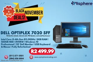 Dell Optiplex 7020 SFF Complete Set - Black November Deal!