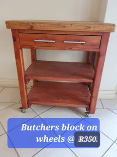 Butcher's block on wheels