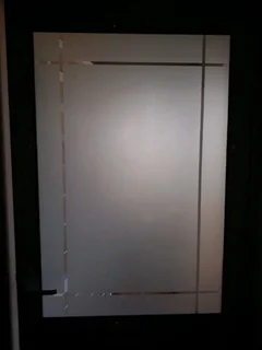 Sandblast vinyl to glass &amp; doors