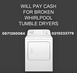 We buy all broken whirlpool and speed queen dryers