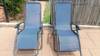 2 x Adjustable Pool Loungers in great condition