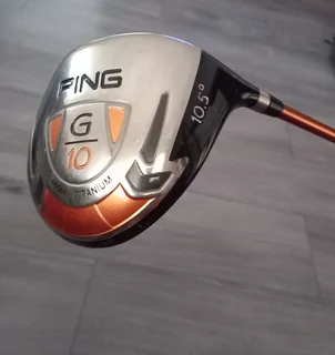 Ping Golf G10 driver with  regular flex TFC (Tip Flex Control) 129 shaft, titanium, 10.5°