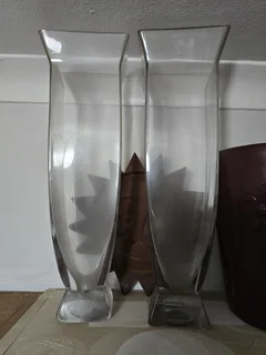 Vases x6 and 2 candle sticks all for R250