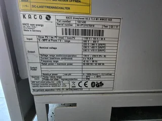 Solar Inverter Kaco Blueplanet 50.0  TL350Kwh 3Phase Off Grid Inverter