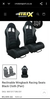 URGENT SALE - Brand new reclinable Wingback seats vw mk1