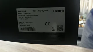 Samsung 32” curved monitorHP desktop Microsoft keyboard Microsoft mouse