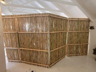 Bamboo and wooden fence panels