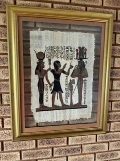 Egyptian Papyrus Framed Paintings