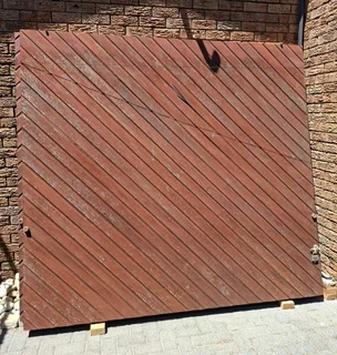 GARAGE DOORS - 2 X 2ND HAND  MERANTI GARAGE DOORS FOR SALE. WHATSAPP JON ON 064 988 4442.