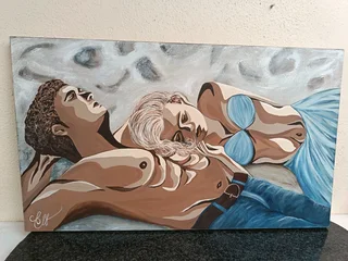 Mounted Acrylic Painting