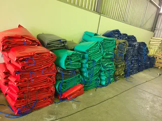 16m X 9m Heavy Duty (700gsm) Pvc Truck Covers/tarpaulins And Cargo Nets For Superlink And Tri-axle