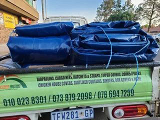 Tarpaulins,cargo Nets,ratchets,corner Plates,tipper Covers,chains,binders,chicken House Curtains Etc