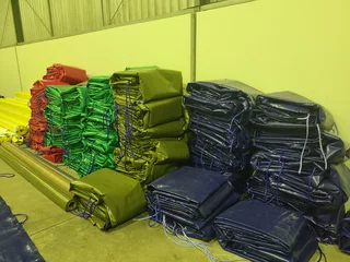 Tarpaulins,cargo Nets,ratchets,corner Plates,tipper Covers,chains,binders,chicken House Curtains Etc