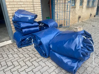 tarpaulin,cargo nets,ratchets,corner plates,tipper covers,chains,binders,chicken house curtains etc