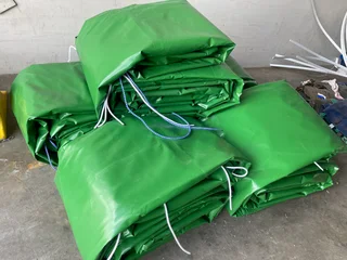 tarpaulins,cargo nets,ratchets,corner plates,tipper covers,chains,binders,chicken house curtains etc