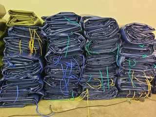 9m X 9m Top Quality (700gsm) Pvc Truck Covers/tarpaulins And Cargo Nets For Superlink And Tri-axle