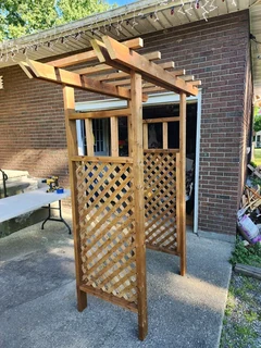 Planter boxes and bamboo wood fencing