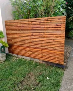 Planter boxes and bamboo wood fencing