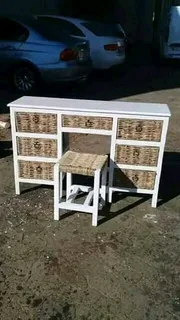 Basket side table drwers