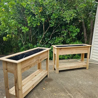 Planter boxes and trellises and fencing